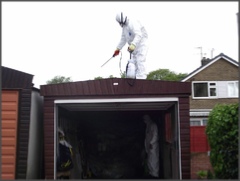 Asbestos removal preparation